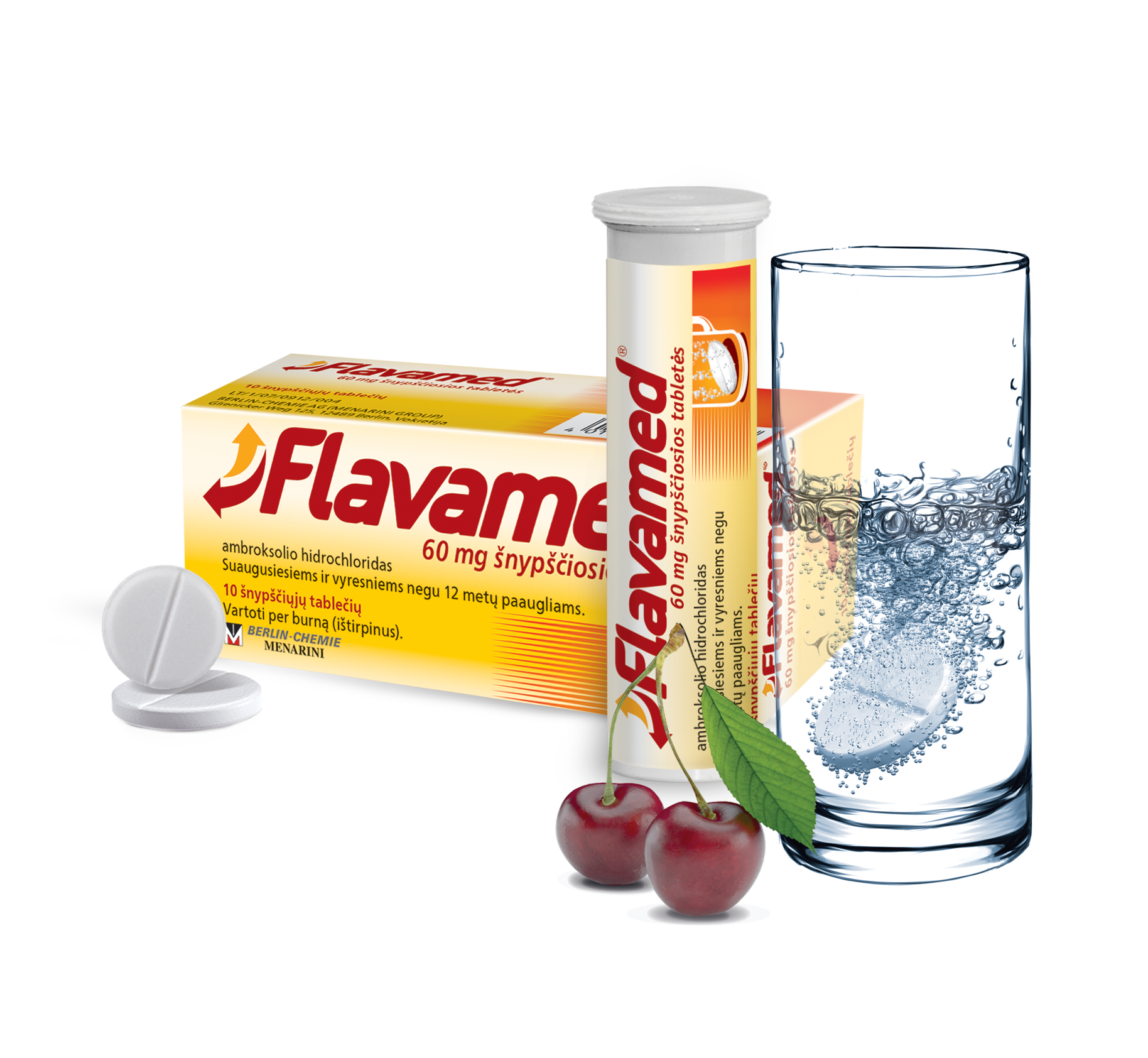 Flavamed® 60 mg šnypščiosios tabletės