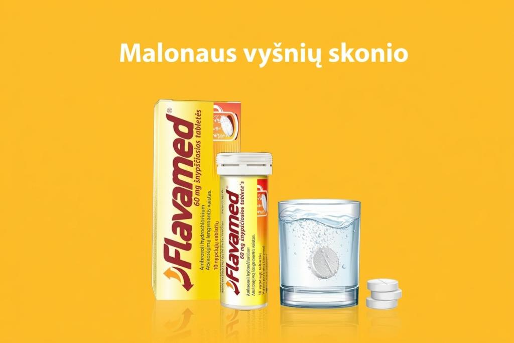 Flavamed 60 mg effervescent tablet packshot
