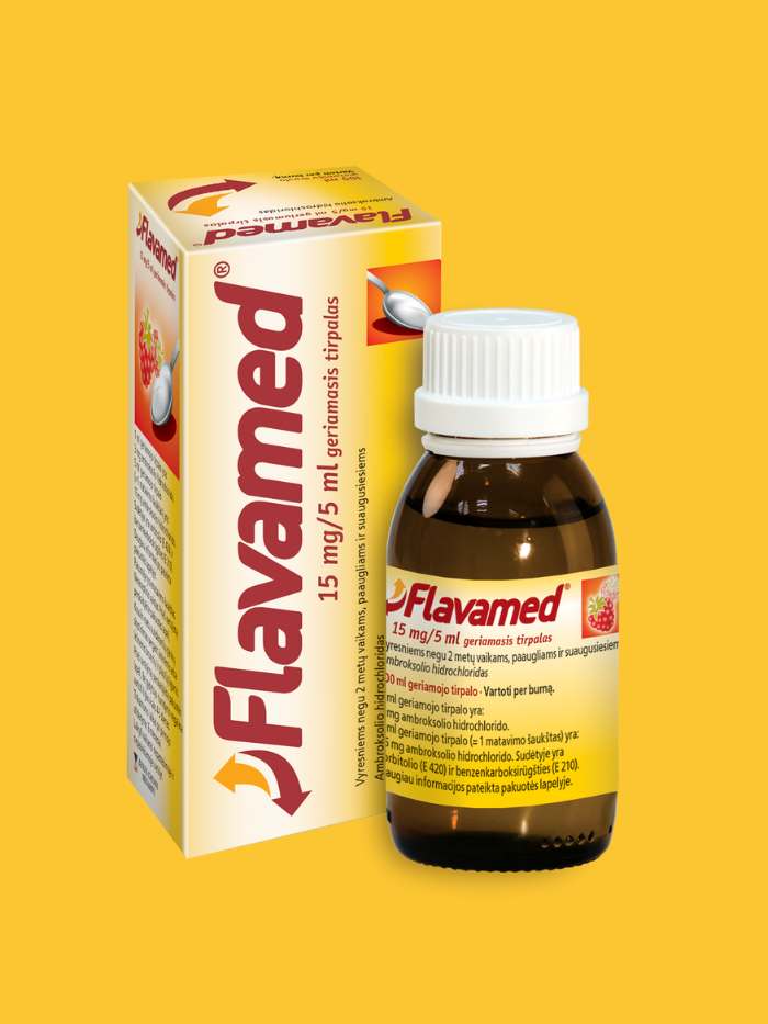 Flavamed® 15 mg/5 ml geriamasis tirpalas